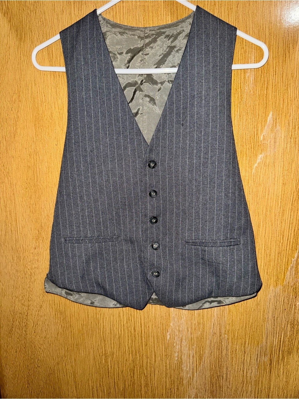Charcoal Pinstripe Dress Vest - Classic Formal Waistcoat
